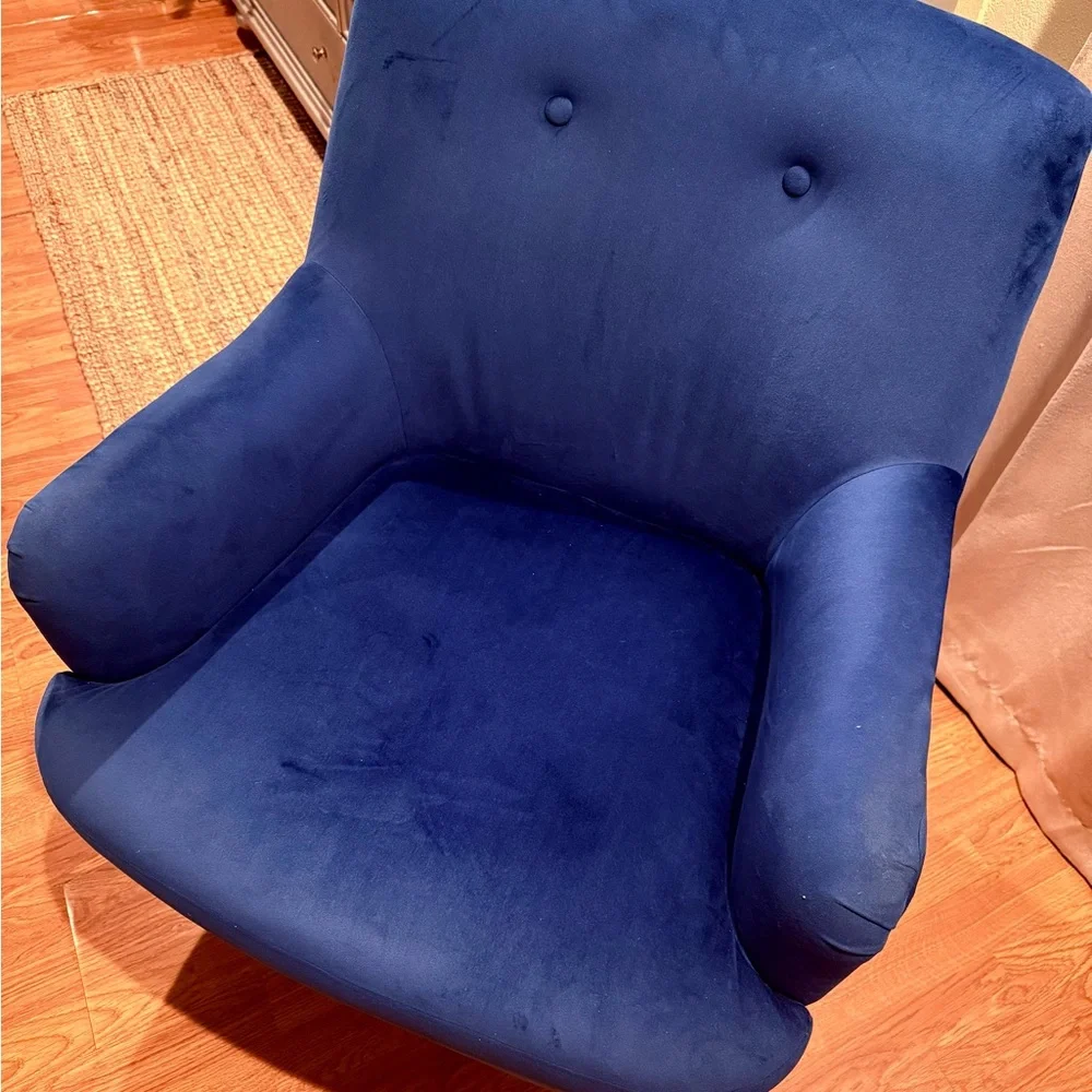 Luxurious Navy Armchair Cover